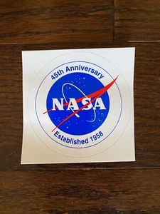 NASA AUFKLEBER '03 Vintage 45th Anniversary VEKTOR LOGO gegründet 1958 - 4" - Bild 1 von 1