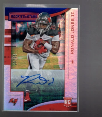 A8452- 2018 Rookies and Stars rookies Longevity Sig Blue #114 Ronald Jones /75 - Image 1 of 2