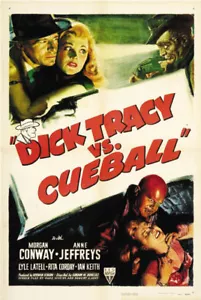 Cartel de película Dick Tracy vs Cueball Morgan Conway impreso - Imagen 1 de 1