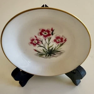 Vintage Royal Worcester English Fine Bone China Trinket/Butter Pat Dish/+Stand - Picture 1 of 4