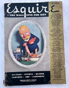 Esquire Magazine March 1935 Hemingway George Petty Howie Morenz Reader Copy - Picture 1 of 4