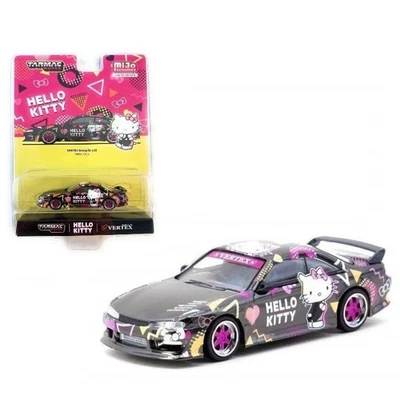 TARMAC WORKS NISSAN Silvia (S14) - Vertex - Hello Kitty - black chrome - TARMAC 1:64