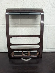 04-08 Ford F-150 Center Dash Radio Bezel Climate Trim Wood Grain OEM - Picture 1 of 4
