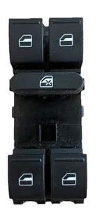 VW Golf Mk5 MK6 Polo 6R Drivers Side Front Door Window Switch 10 Pin 1K4959857B - Picture 1 of 5