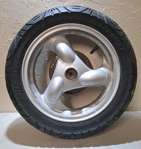 ZX  KYMCO STING 50 2 STROKE 2001 2009  OEM  FRONT WHEEL SHINKO  TIRE AND DISK - Picture 1 of 5