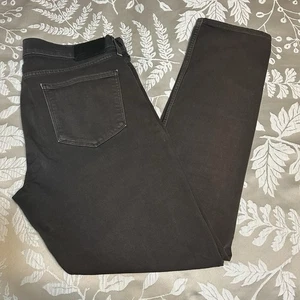 Paige Pants Lennox Men’s 34 Brown Slim Tapered Leg Jeans Midnight Grey - Picture 1 of 14