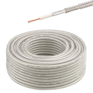 MOOKEERF RG8x Coaxial Cable 100ftLow Loss RG8X Cable 100 FeetRG8X Mini-8 Coax... - Picture 1 of 6