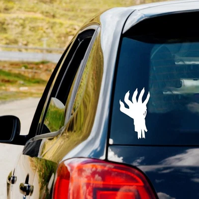 Calcomanía de vinilo de mano brazo zombi pegatina coche camión portátil Halloween terror aterrador d2 Foto 1 de 4