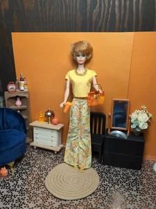 Vintage Barbie Clone Outfit - Bell-bottoms, Top, Purse, Chunky Gold Necklace ++ - Picture 1 of 24