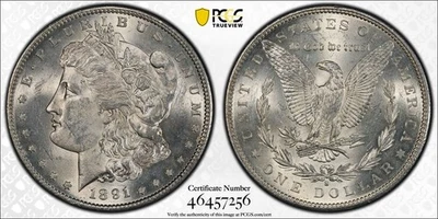 1891 S PCGS MS62 - Silver Morgan Dollar $1 US Coin #56174A - Image 1 of 4