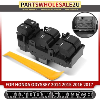 Interruptor de ventana eléctrica del conductor delantero derecho para Honda Odyssey 2014-2017 EX EX-L SE solamente Foto 1 de 4
