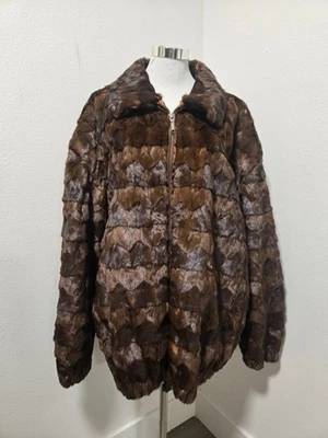 Knoles & CARTER LUXE 棕色长袍拉链前男式夹克,尺寸 XL — 第 1/4 张图片