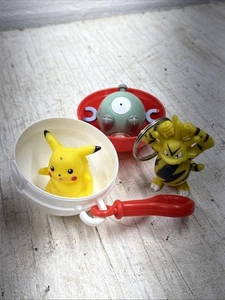 Set Of 3 1999 Vintage Pokémon Burger King Electric Pikachu Electrobuzz Magnemite - Picture 1 of 5