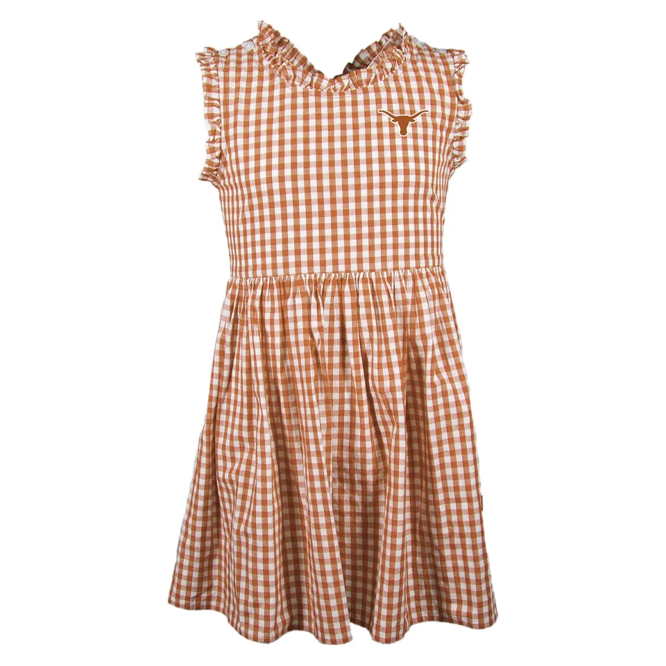 Girl's-Toddler Garb Texas Orange Texas Longhorns Sleeveless Alora Gingham Dress - Image 1 of 1
