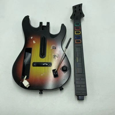 Nintendo Wii Wireless Guitar Hero RedOctane Sunburst 95455.805 CORD DAMAGED READ - Image 1 of 4