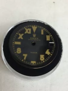 BLACK SHINY TUDOR DIAL FOR ETA 2472 27.75 MM ROUND - Picture 1 of 4