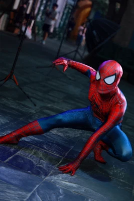 The Amazing Spiderman Traje Juegos con disfraces Mono TASM2 Superhéroe Disfraz Halloween EE. UU. Foto 1 de 4