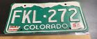 Colorado License Plate 1985 FKL-272