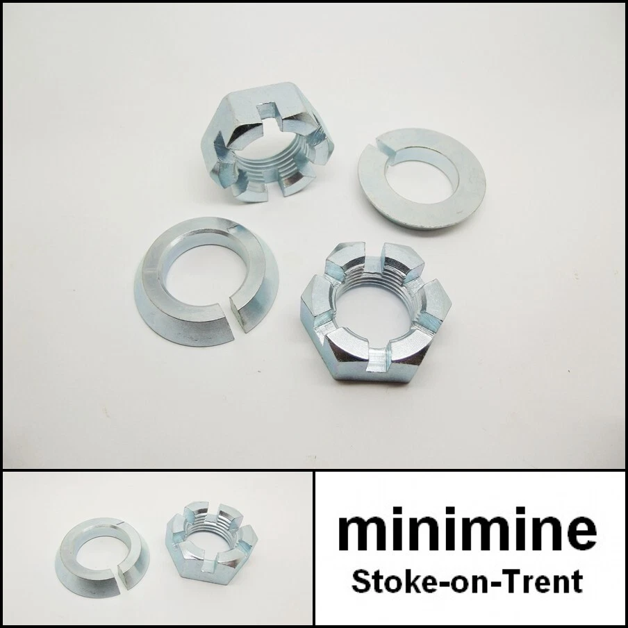 Classic Mini Front Disc CV Joint Hub Nuts & Split Collar Washers FAM9270 BTA249 - Image 1 of 1