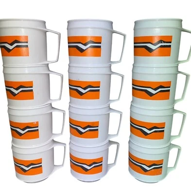 Lot Of 12 Vtg Aladdin Coffee Tea Cups Mugs 8 oz Stackable Plastic Insulated - Image 1 of 4