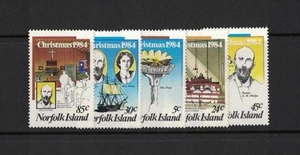 1984 Norfolk Island Christmas Stamps Set of 5 SG 347/51 MUH - Picture 1 of 1