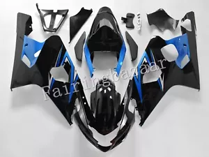 Fit for 2004 2005 GSXR600 GSXR750 Black Blue ABS Plastic Injection Fairing Kit - Foto 1 di 6