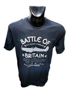 HERREN-T-SHIRT GILDAN 100 % SCHWERE BAUMWOLLE BATTLE OF BRITAIN KURZARM SCHWARZ - Bild 1 von 1