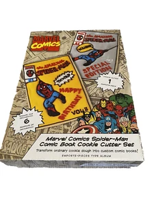 NUEVO EN CAJA Williams Sonom Marvel Comics Spider-Man Cómic Juego de Cortador de Galletas - Imagen 1 de 6