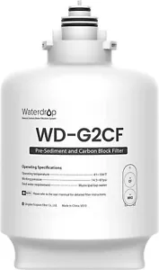 Filtro Waterdrop WD-G2CF, 12 meses de vida, utilizado para sistema de ósmosis inversa - Imagen 1 de 6