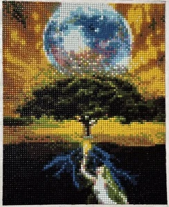 Mother Earth Abstract 2 Diamond Painting Ready to Frame - 10” x 8” - Picture 1 of 4