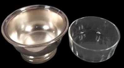 Bormioli Rocco Glass Insert for Silver Pedestal Bowl Vintage Made in Italy 58 - Image 1 of 4