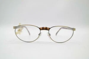 Vintage Stepper SI 518 Brass Brown Oval Glasses Eyeglass Frame NOS - Picture 1 of 6
