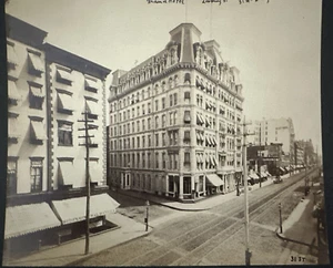 Vintage NYC 1878 Foto ~ GRAND HOTEL ~ Broadway & 31 Street - Bild 1 von 3