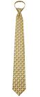 Chłopięcy 14-calowy żółty geometryczny wzór Pretied Zipper Krawat