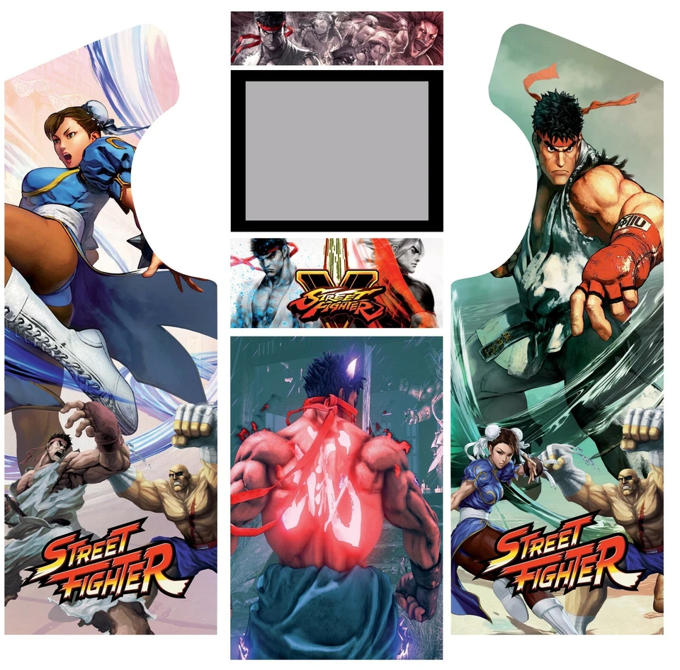 Stickers borne arcade - modèle Street Fighter- Modèle 1 - Photo 1/1