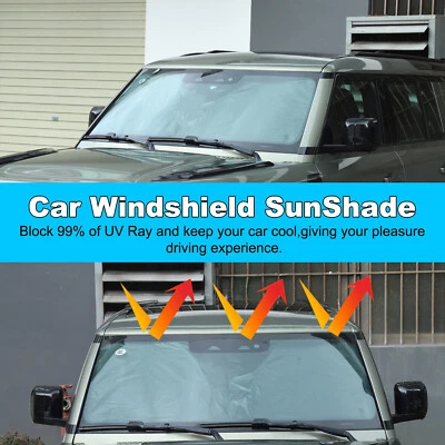 Black Sunshade Windshield Front Window Protection For Land Rover Defender 2020+ - Изображение 1 из 4