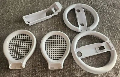 Intec Nintendo Wii Sports Accessories Kit Steering Wheel/Racket Bundle 5 Pieces - Image 1 of 3