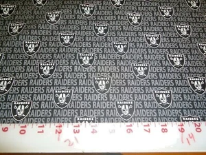 NFL Las Vegas Raiders Baumwollstoff 9" x 58" Mini schwarz - Bild 1 von 2