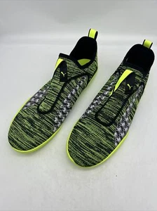 NEW Mens Puma AGF Active Gaming Footwear Esports evoKNIT Shoes Sz 9 Yellow/black - Picture 1 of 18