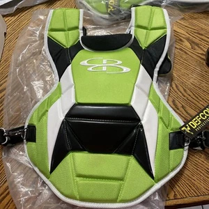 NOCSAE Boombah Baseball/Softball Catchers Chest Protector LG /B-A 16.5 Green/BLK - Picture 1 of 6