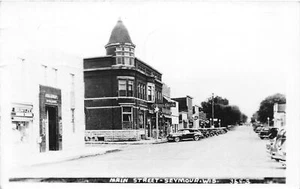J69/ Seymour Wisconsin RPPC Postcard c40-50s Main St Stores 407 - Picture 1 of 4