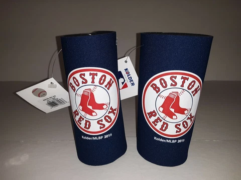 Boston Red Sox MLB 2 pack Ultra Slim Can Koozie cooler Hugger Cover