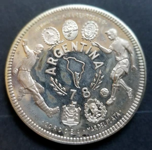 **1978 FIFA WORLD CUP ARGENTINA** Eq. Guinea 2000 Ekuele Calcio Argento Proof - Foto 1 di 8