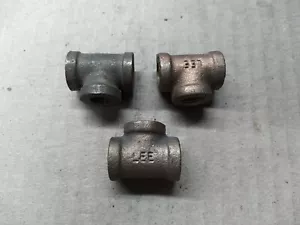 (3) 33700-02-02-02 Red Brass Pipe Tee Female 1/8 NPT - Picture 1 of 1