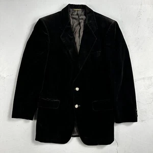 VTG Mens Suit 40 Jacket Coat 1970s Rockabilly 60s 70s USA Cotton Velour Horses - Picture 1 of 17
