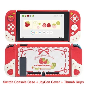 GeekShare Protective Case for Nintendo Switch / OLED & Joycon Cover Strawberry - Picture 1 of 19