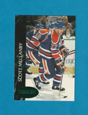 1992-93 Parkhurst EMERALD ICE parallel # 52 Scott Mellanby EDMONTON OILERS - Image 1 of 2