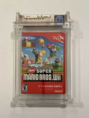 New Super Mario Bros Wii Nintendo Wii Japan Foil Sealed New WATA 9.6 A+ Graded - Image 1 of 4