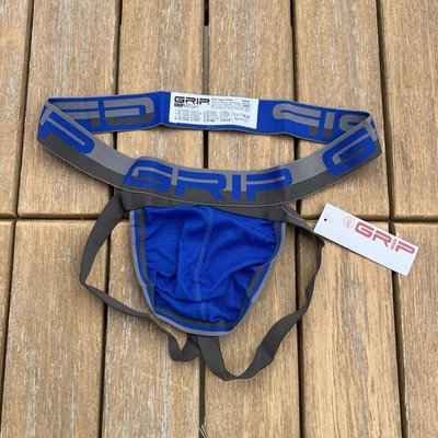 C-IN2 男式深海蓝色握把网眼 Jock 带绑带内衣尺寸 M L — 第 1/4 张图片