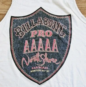 Vintage 90s Billabong Pro AAA North Shore Hawaii Tank Top Shirt Surfing XL RARE - Bild 1 von 7
